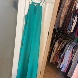 Green maxi dress